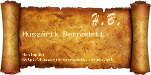 Huszárik Bernadett névjegykártya
