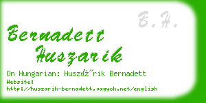 bernadett huszarik business card